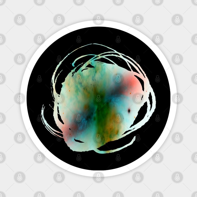 Paint brush stroke enso galaxy whoosh multiverse Magnet by Blacklinesw9